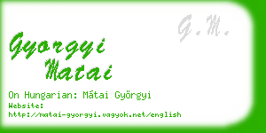 gyorgyi matai business card