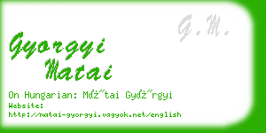 gyorgyi matai business card